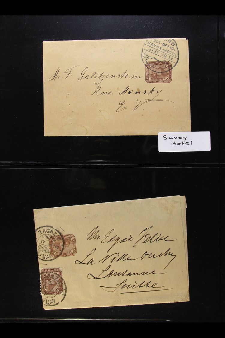 POSTAL STATIONERY  1880s-1900s Chiefly Used Collection Of 1m & 2m Postal Stationery Wrappers, Domestic & Overseas Use. L - Other & Unclassified