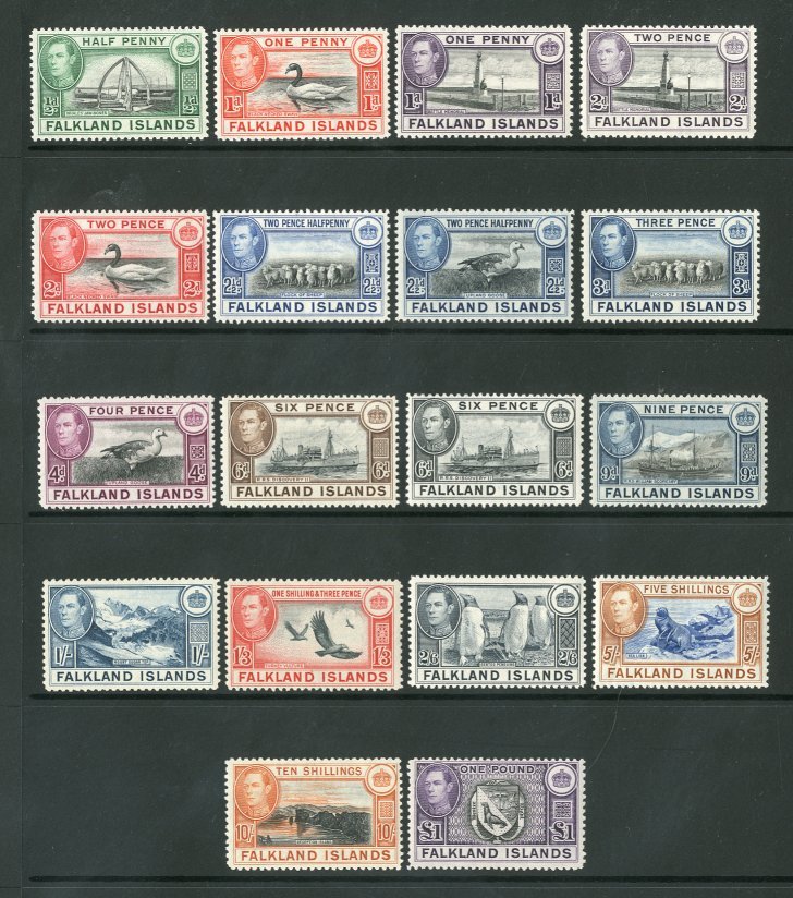 1938-50  Pictorials Set Complete, SG 146/63, Never Hinged Mint (18 Stamps) For More Images, Please Visit Http://www.sand - Other & Unclassified
