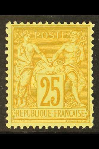 1877-90  25c Bistre On Yellow Peace & Commerce, SG 263 (Yvert 92), Fine Never Hinged Mint. Fresh & Lovely. For More Imag - Other & Unclassified