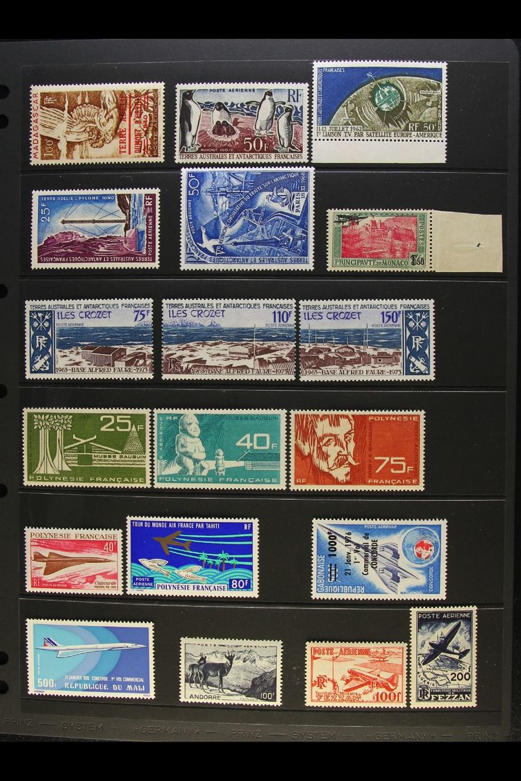 AIRMAILS  MINT / NEVER HINGED MINT French Colonies Collection, We See Range Of T.A.A.F., Monaco 1933 1f.50 On 5f Fine Ne - Other & Unclassified