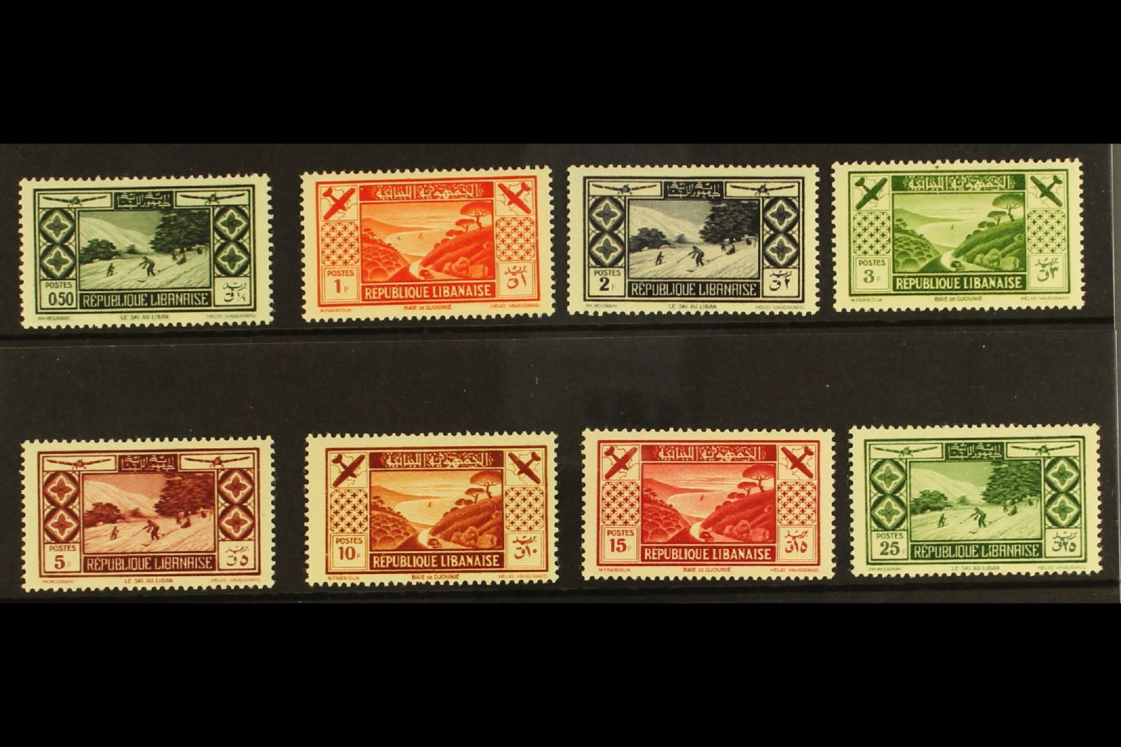 LEBANON  1936 Air Tourist Propaganda Complete Set (SG 191/98, Yvert 49/56), Never Hinged Mint, Fresh. (8 Stamps) For Mor - Other & Unclassified