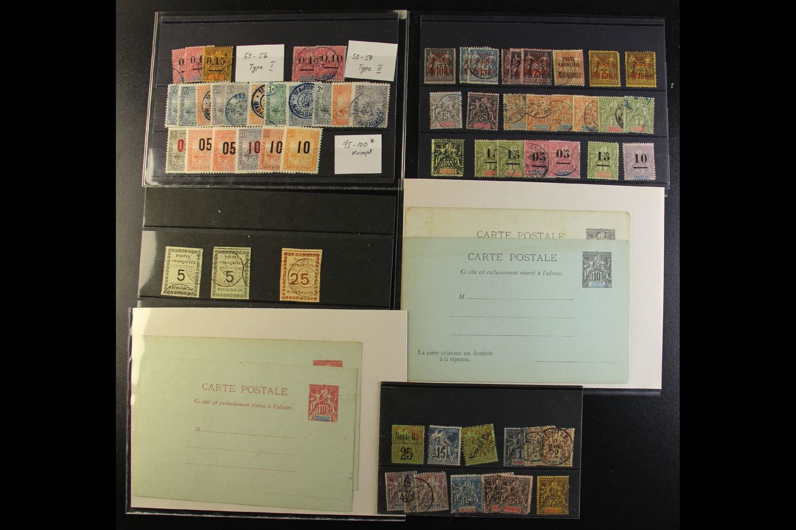MADAGASCAR & DEPENDENCIES  1890's-1950's Some Mint But Mostly Used Stamps With Light Duplication On Cards & In Packets, - Other & Unclassified
