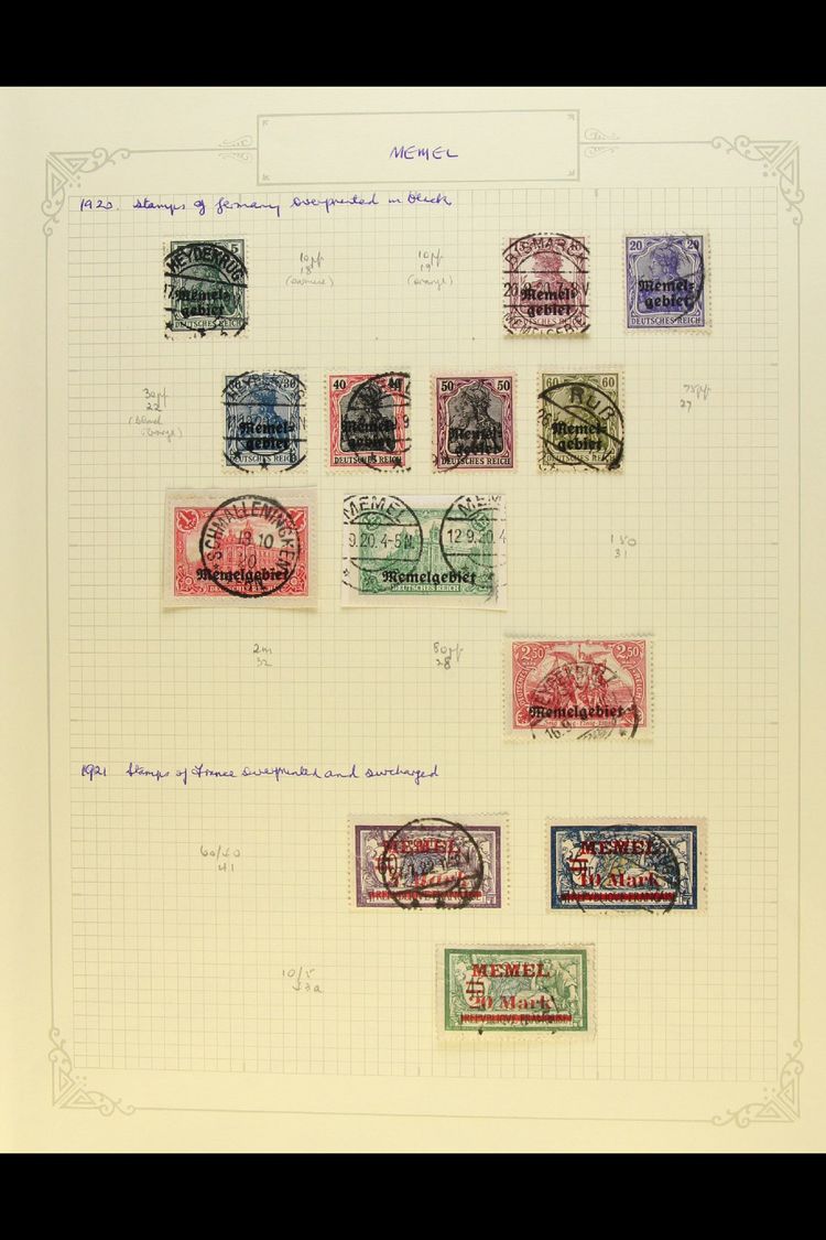 1920-1924 OLD TIME COLLECTION  On Leaves, Mint & Used, Inc 1920 Opts To 1.25m (on Piece) & 2.50m Used, 1920-22 To 10m On - Other & Unclassified