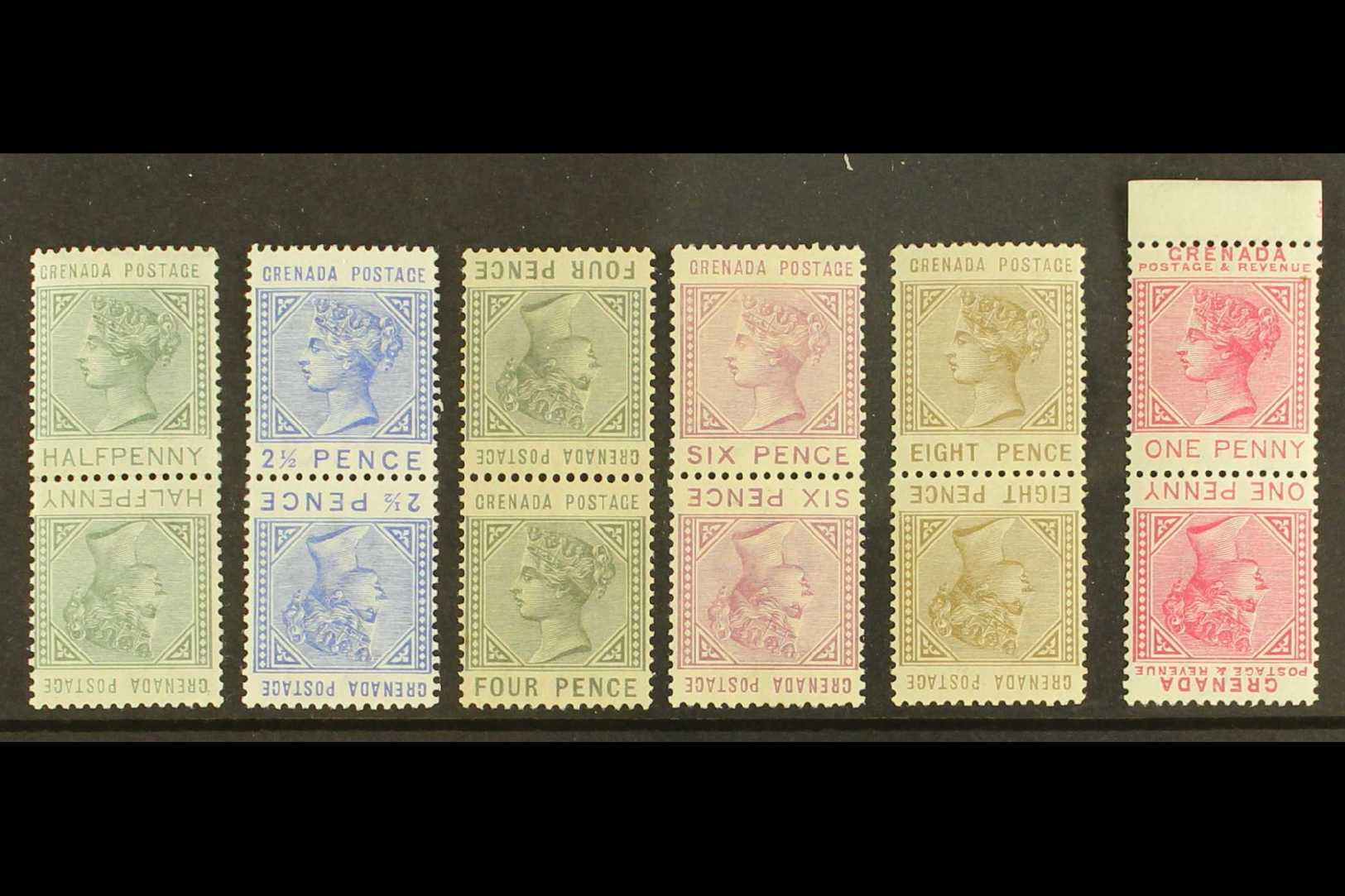 1883  TETE-BECHE PAIRS Incl. ½d, 2½d To 8d & 1887 1d, SG 30a, 32a/5a, 40a, Small Tone Spot On 6d, Otherwise Generally Fi - Other & Unclassified