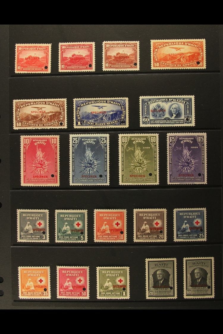 "SPECIMEN" OVERPRINTS  1894-1954 All Different Collection. Includes 1924 Definitives Set, 1931 UPU Set, 1941 Caribbean C - Other & Unclassified