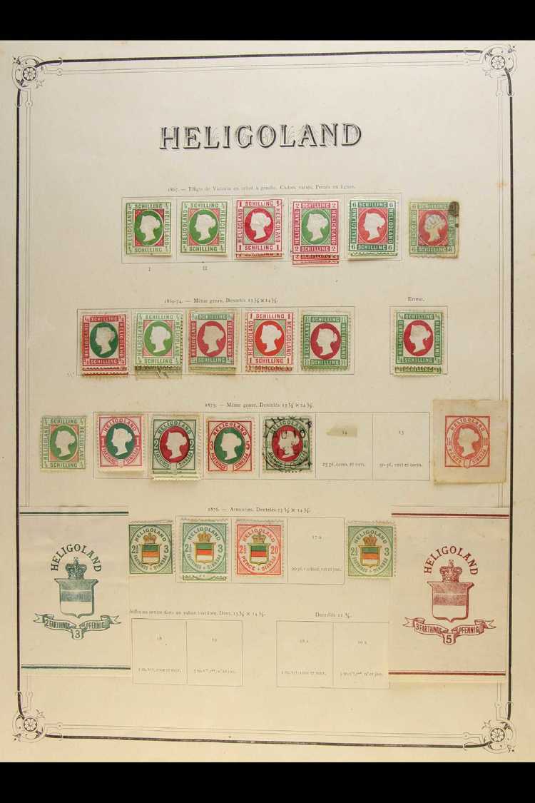 1867-90  The Heligoland Album Page Extracted From A Wonderful, Original, Old-time, Multi-volume Collection, We See 1867- - Other & Unclassified