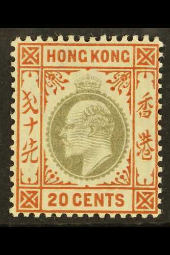 1903  20c Slate And Chestnut, Wmk Crown CA, SG 69, Very Fine Mint. For More Images, Please Visit Http://www.sandafayre.c - Other & Unclassified