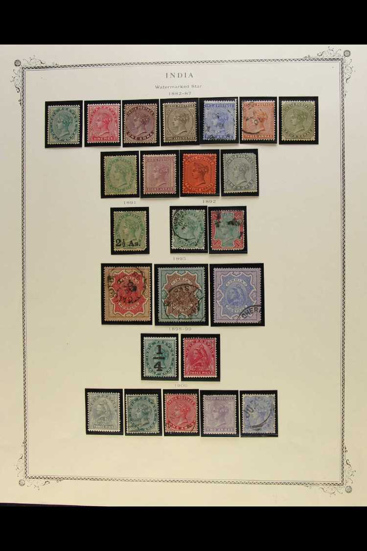 1882-1902 CLEAN COLLECTION  Of Mint Or Used QV Issues On An Album Page, Includes 1882-90 Set To 1r Slate Mostly Mint, 18 - Other & Unclassified