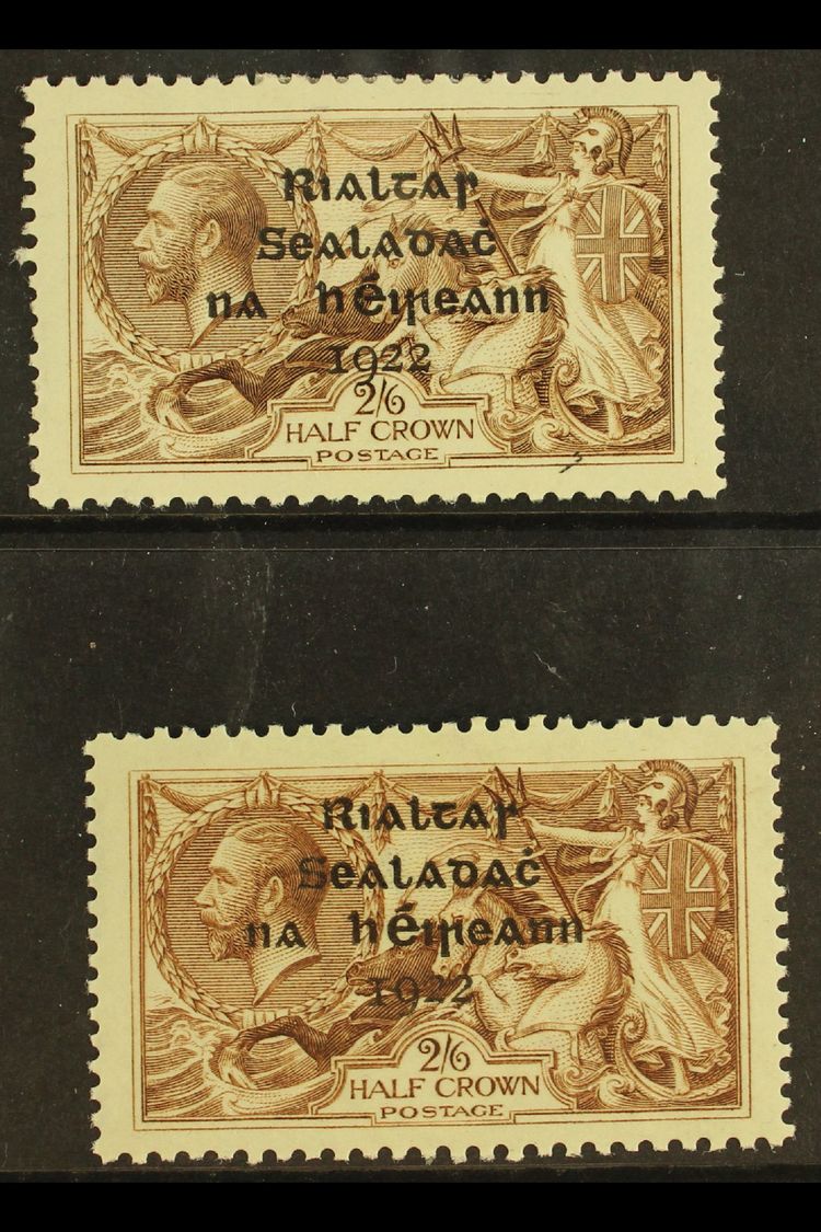 1922 DOLLARD SEAHORSES  2s6d Sepia Brown, And Reddish Brown, SG 17/18, Fresh Mint. (2) For More Images, Please Visit Htt - Other & Unclassified