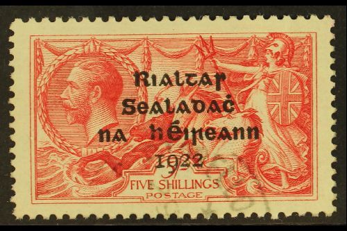 1922 DOLLARD SEAHORSE  5s Rose Carmine, SG 19, Very Fine Cds Used.  For More Images, Please Visit Http://www.sandafayre. - Other & Unclassified