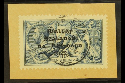 1922 DOLLARD SEAHORSE  10s Dull Grey Blue, SG 21, On A Piece With Crisp Central Cds. For More Images, Please Visit Http: - Other & Unclassified