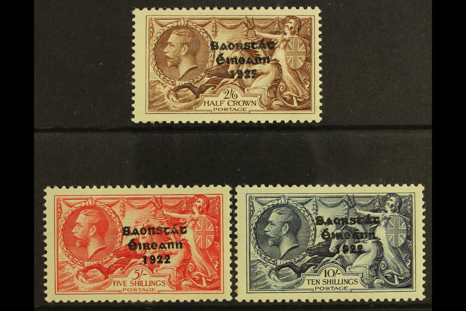 1935  2s6d, 5s, And 10s "Re-engraved Seahorses" Of Great Britain Complete Set, SG 99/101, Fine Mint. (3 Stamps) For More - Other & Unclassified