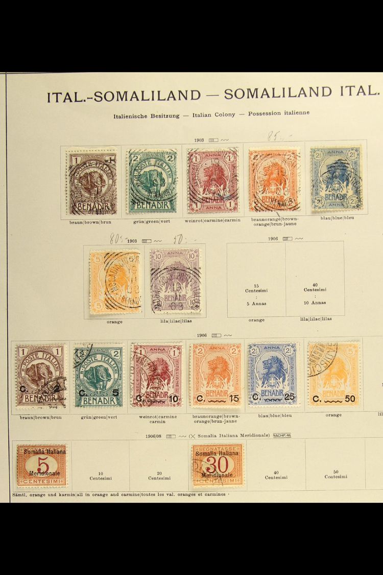 SOMALILAND  1903 - 1925 Fine Mint And Used Collection With 1903 Set Fine Used, 1906 Ovpts To 50c On 5a Yellow, 1906 30c - Sonstige & Ohne Zuordnung