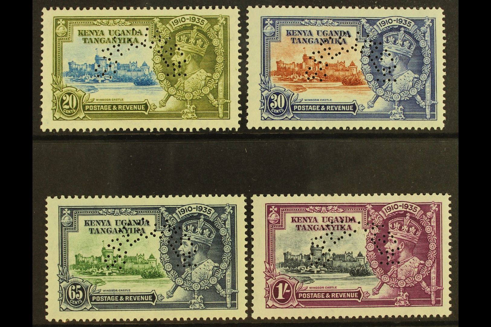 1935  Silver Jubilee Set Complete, Perforated "Specimen", SG 124s/7s, Very Fine Mint. (4 Stamps) For More Images, Please - Other & Unclassified