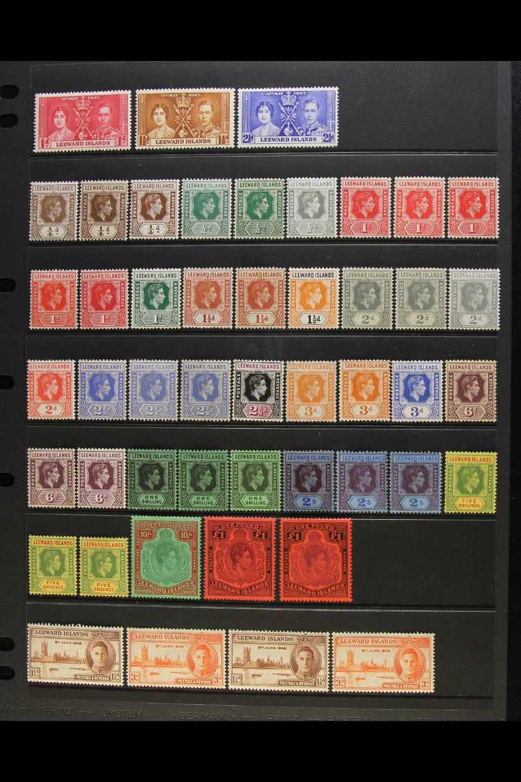 1937-1954 FINE MINT COLLECTION  On Stock Pages, Inc 1938-51 Set With Shades & Paper Types Inc 1d Die A (x3), 2½d Bright - Other & Unclassified