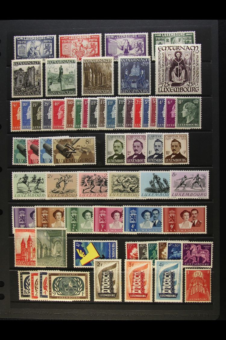 1945-57 MINT COLLECTION  An All Different Collection With Many Better Sets And Issues Present E.g. 1947 25f Echternach A - Other & Unclassified