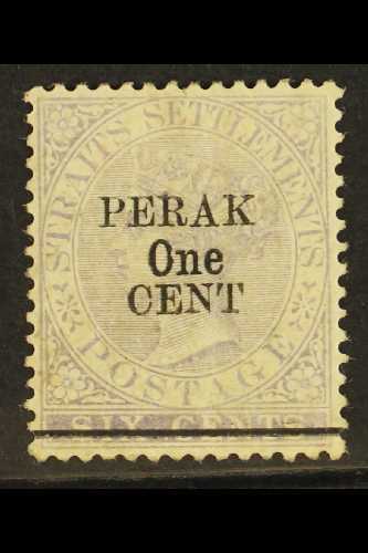 1891  1c On 6c Lilac, Ovptd Type 37, SG 45,  Fine Mint (light Toning) For More Images, Please Visit Http://www.sandafayr - Other & Unclassified