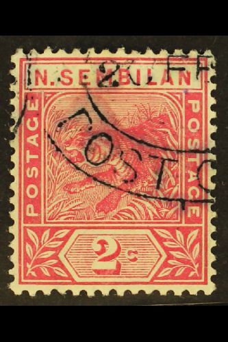 NEGRI SEMBILAN  1891-94 2c Rose Tiger With SHORT "N" Variety, SG 3a, Fine Used, Scarce. For More Images, Please Visit Ht - Other & Unclassified