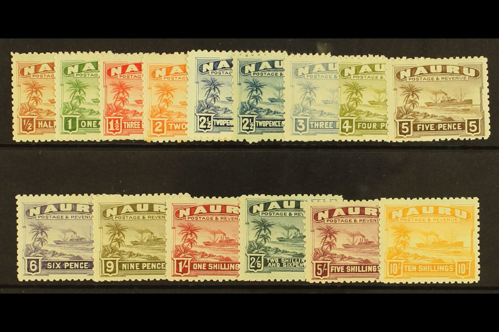 1924 - 48  Freighter Set On Rough Surfaced Paper, SG26A/39A Incl 2d Greenish Blue, Very Fine Mint. (15 Stamps) For More - Other & Unclassified