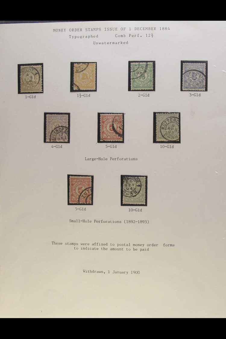 MONEY ORDER STAMPS  1884-1893 COMPLETE COLLECTION Fine/very Fine Used. With 1884 (large-hole Perforations) Complete Set - Other & Unclassified
