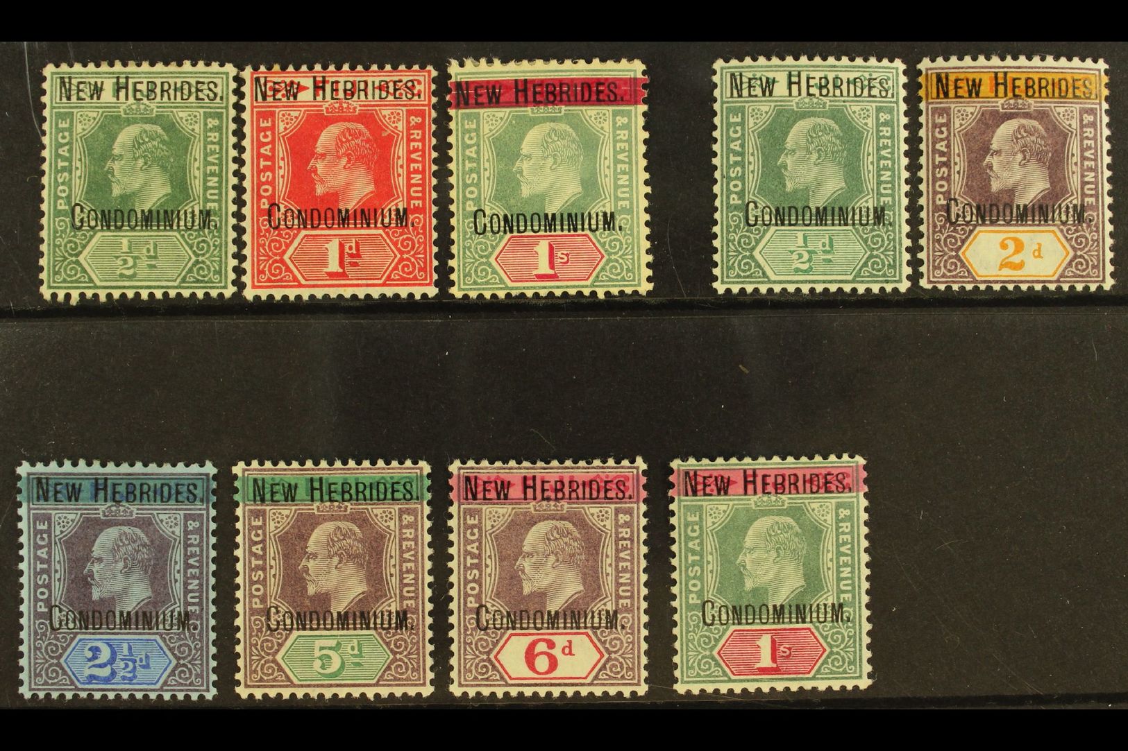 ENGLISH: 1908  Complete Set, SG 1a/9, Fine Mint, The 1s CA Signed Diena. (9) For More Images, Please Visit Http://www.sa - Other & Unclassified