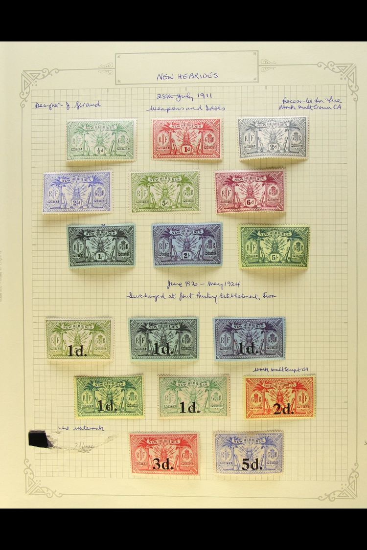 ENGLISH: 1910-80 FINE MINT OR NHM COLLECTION  Written Up On Pages, Incl. 1910 Set, 1911 Set, 1921 Set, 1924 Surcharges S - Other & Unclassified