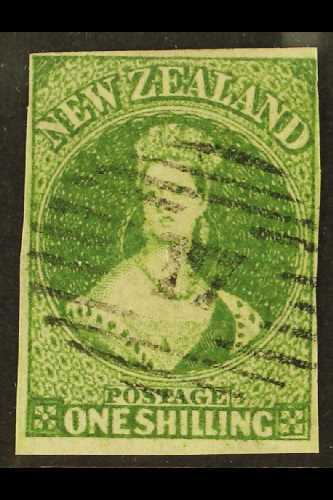 1862  1s Green, Wmk Large Star, Imperf, SG 44, Very Fine Used With Just Clear To Large Margins All Round, Rich Colour An - Other & Unclassified