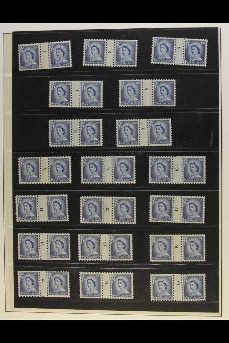 1956 COUNTER COILS COLLECTION  A NEVER HINGED MINT COMPLETE COLLECTION Of 4d & 8d, Presented On Hingeless Pages In  (New - Other & Unclassified