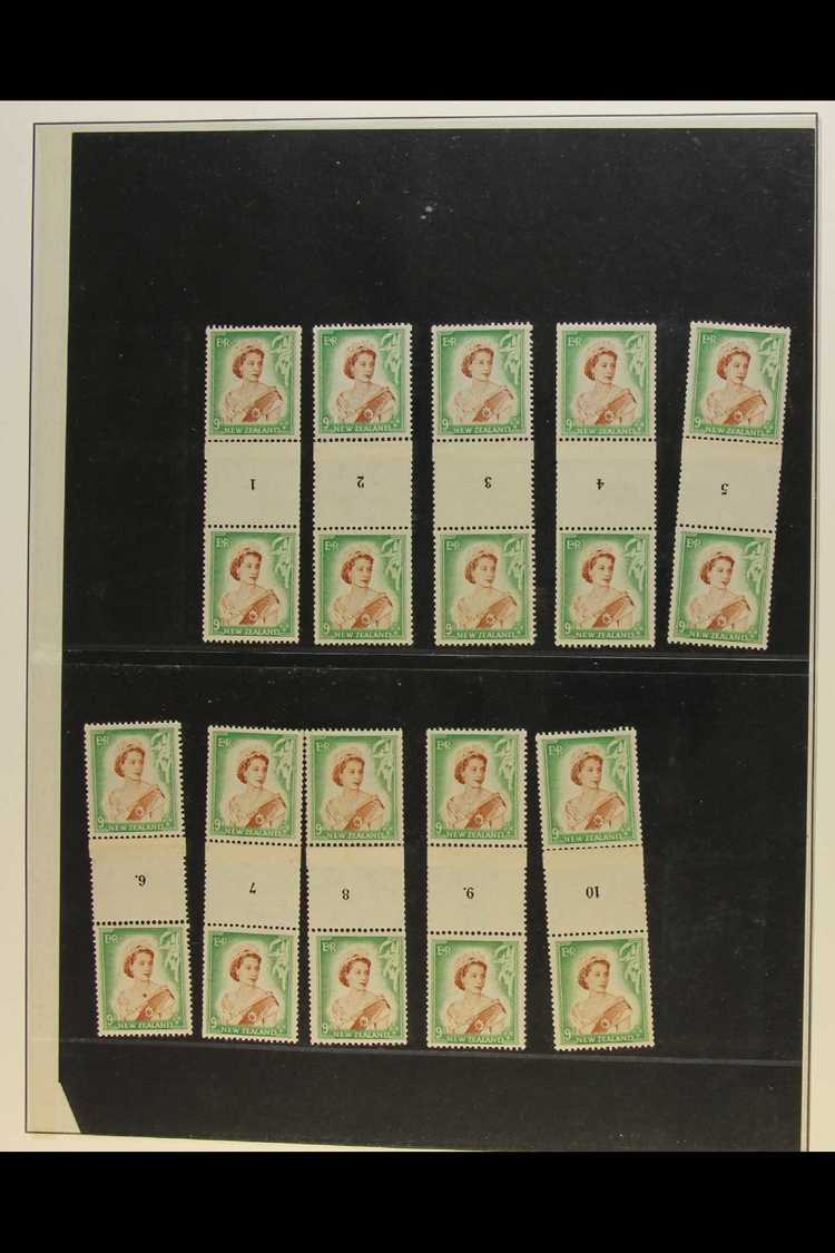 1956-57 NHM VERTICAL COIL PAIRS COLLECTION  A Highly Complete, Never Hinged Mint Vertical Coil Pairs Collection Of The " - Other & Unclassified