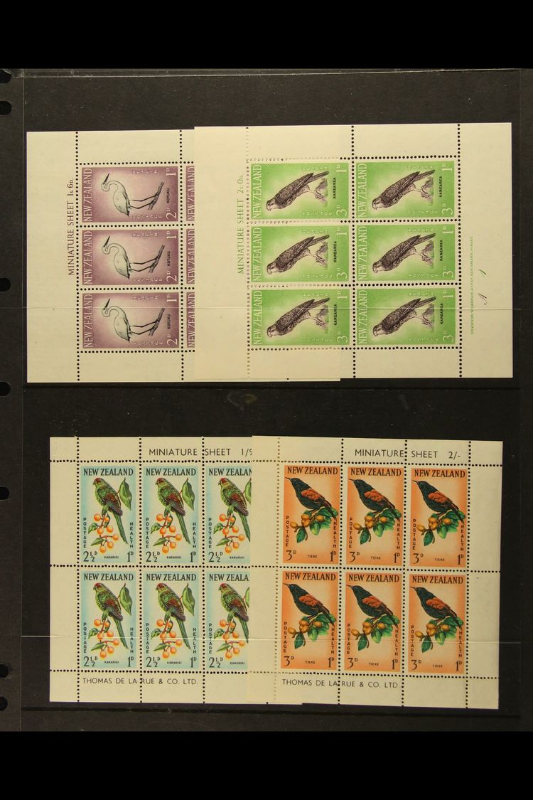 1957-1968 HEALTH MINI-SHEETS.  Complete Never Hinged Mint Collection On Stock Pages. (24 M/S's) For More Images, Please - Other & Unclassified
