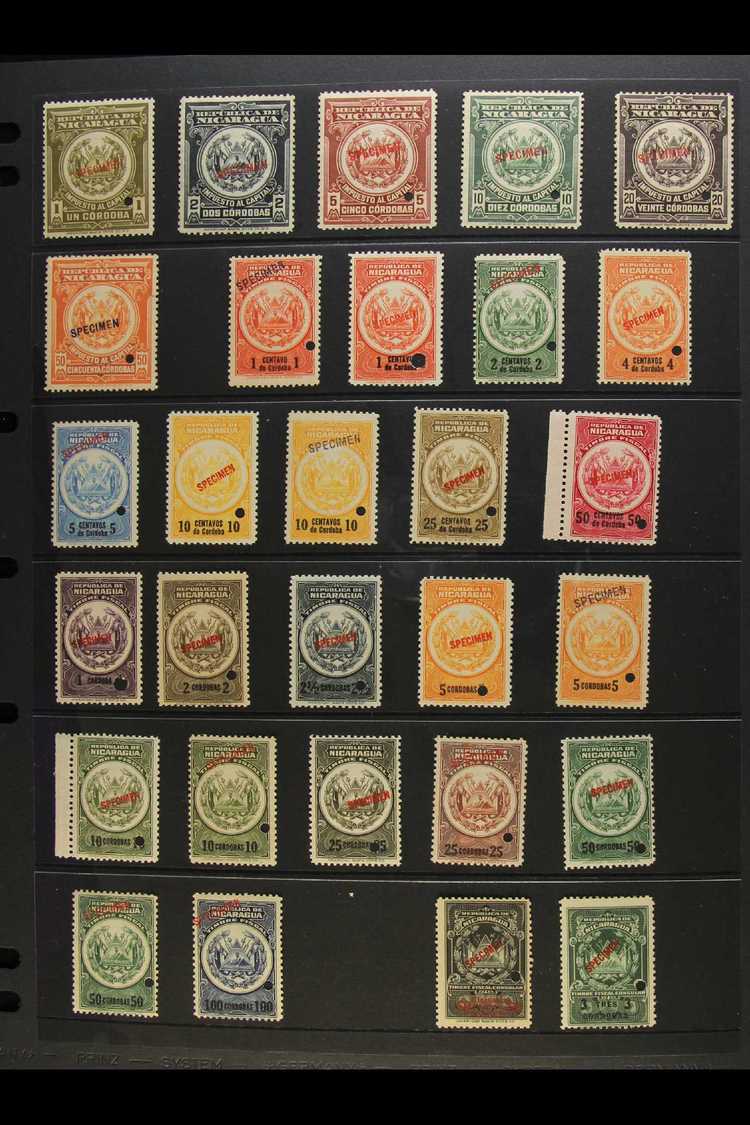 REVENUE STAMPS - SPECIMEN OVERPRINTS  Circa 1910's To 1940's American Bank Note Company Never Hinged Mint All Different - Other & Unclassified