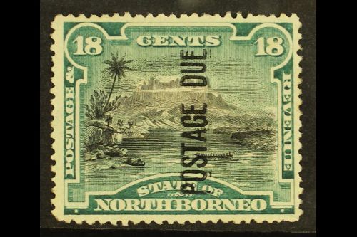POSTAGE DUES  18c Black And Deep Green, Ovpt Vertical Reading Up, SG D10c, Very Fine Mint. For More Images, Please Visit - Other & Unclassified