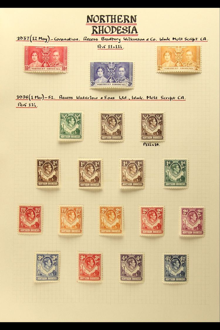 1937-63 SUPERB MINT COLLECTION  Beautifully Written Up On Pages, Includes 1938-52 Defin Set With Additional Perfs And Sh - Other & Unclassified