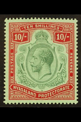 1913-21  10s Green & Deep Scarlet On Green, Wmk Mult Crown CA, SG 96e, Very Fine Mint. For More Images, Please Visit Htt - Other & Unclassified