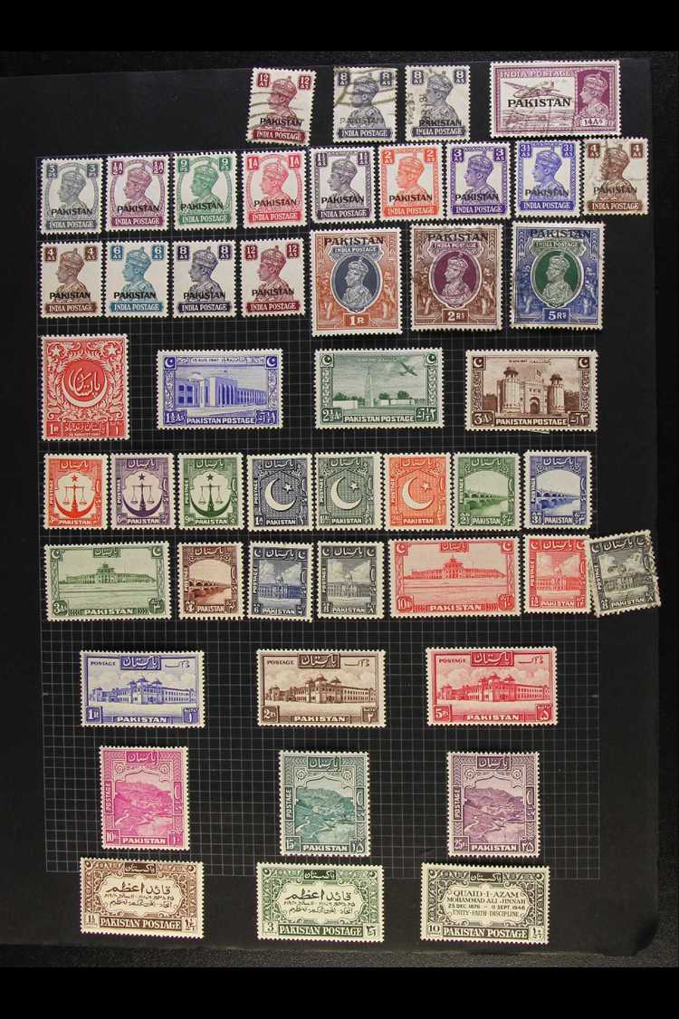 1947-52 MINT & USED COLLECTION  Useful Collection With 1947 India Ovpts To 10r Mint Or Used, 1948-57 Defins Set Mint AND - Other & Unclassified