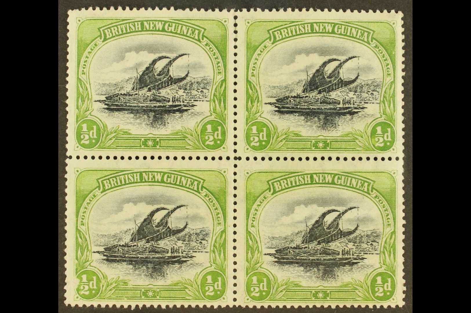 1901-05  (wmk Multiple Rosettes, Vertical) ½d Black And Yellow-green, SG 9, Fine Mint BLOCK OF FOUR. For More Images, Pl - Other & Unclassified