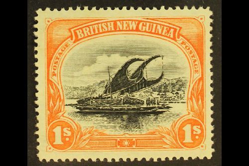 1901-05  1s Black & Orange Lakatoi Wmk Horizontal, SG 6, Fine Mint, Fresh. For More Images, Please Visit Http://www.sand - Other & Unclassified