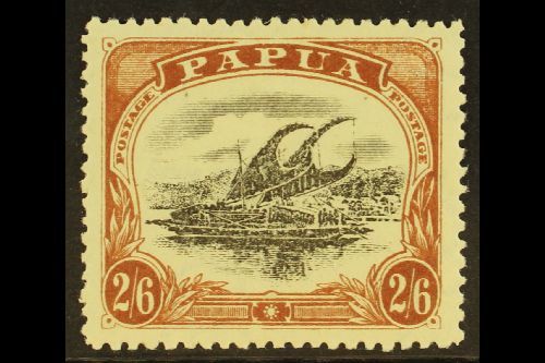 1910  2s 6d Black And Brown, Large Papua, Wmk Upright, P 12½, Type C, SG 83, Very Fine Well Centered Mint. For More Imag - Other & Unclassified