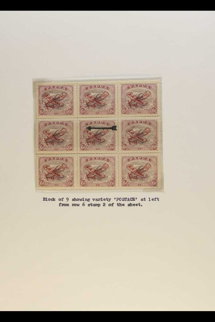 1929-30 AIR MAIL OVERPRINTS FINE MINT COLLECTION  A Specialised Collection Written Up On Album Pages Which Includes 1929 - Other & Unclassified