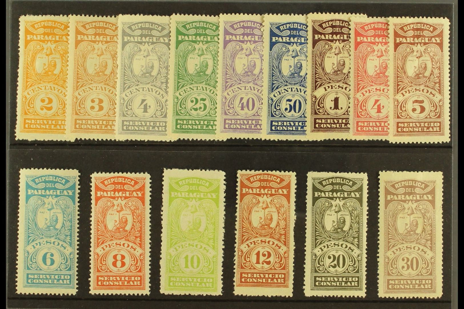 REVENUE STAMPS  CONSULAR SERVICE 1900 (inscribed "Servicio Consular") Most Values To 30p (between Forbin 1 & 18) Includi - Other & Unclassified