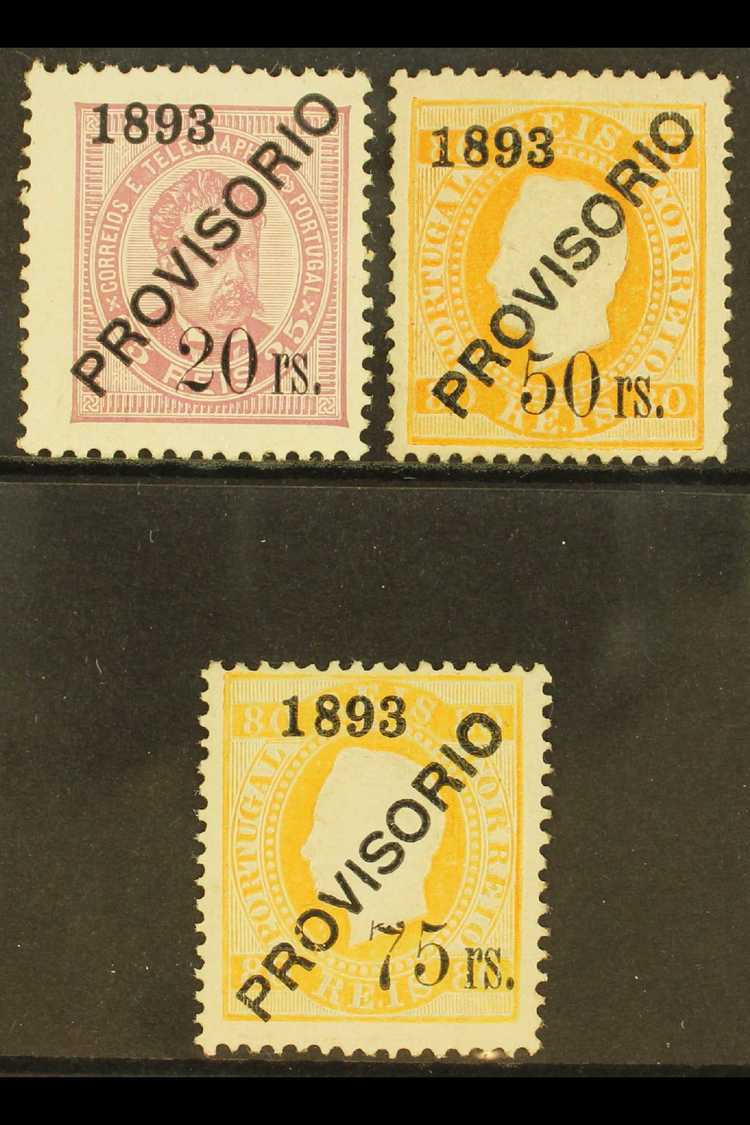 1893  "1893 Provisorio" Surcharges Set Complete, SG 309/12, Mi. 93/7, Mint Or Unused, SG Cat.£355 (3). For More Images, - Other & Unclassified