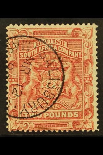 1892-93  £2 Rose-red Arms, SG 11, Fine Salisbury/Mashonaland MR 12 1895 Cds. For More Images, Please Visit Http://www.sa - Other & Unclassified