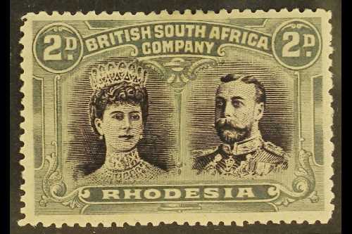 1910  2d Black-purple And Slate-grey, Double Head, SG 127, Heavyish Hinge Remainder But Very Fine And Fresh Mint. For Mo - Other & Unclassified