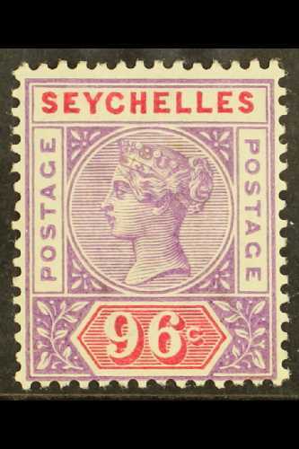 1890-92  96c Mauve & Carmine, SG 8, Very Fine Mint For More Images, Please Visit Http://www.sandafayre.com/itemdetails.a - Other & Unclassified