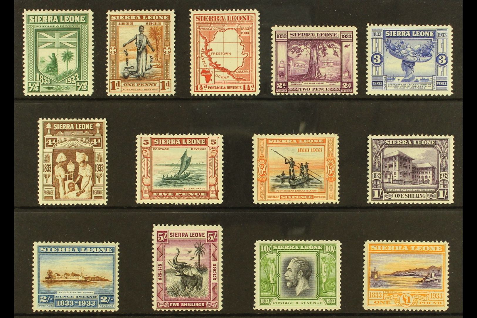 1933  Wilberforce Set Complete, SG 168/80, Very Fine Lightly Hinged Mint (11 Stamps) For More Images, Please Visit Http: - Other & Unclassified