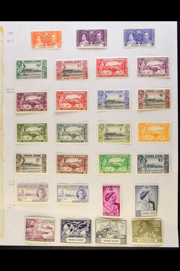 1937-49 KGVI  Complete Fine Mint Collection On Pages. (27) For More Images, Please Visit Http://www.sandafayre.com/itemd - Other & Unclassified