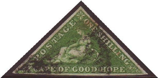 CAPE OF GOOD HOPE  1858 1s Bright Yellow Green SG 8, Attractive With Three Margins, Neatly Cancelled.  For More Images, - Other & Unclassified