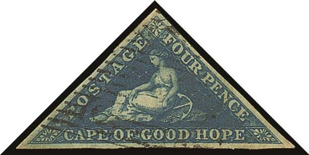 CAPE OF GOOD HOPE  1853 4d Deep Blue On Deeply Blued Paper, SG 2, Fine Used, Good Even Margins. For More Images, Please - Other & Unclassified