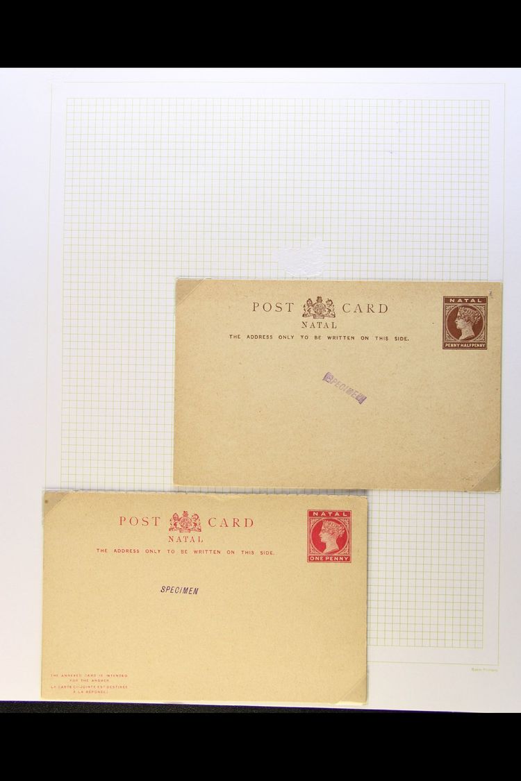 NATAL  POSTAL STATIONERY All Different Unused Collection Including Three "SPECIMEN" Overprints. (17 Items) For More Imag - Other & Unclassified