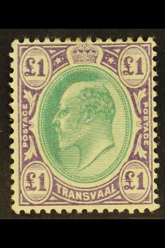 TRANSVAAL  £1 Green & Violet, SG 258, Fine Mint, Fresh. For More Images, Please Visit Http://www.sandafayre.com/itemdeta - Other & Unclassified
